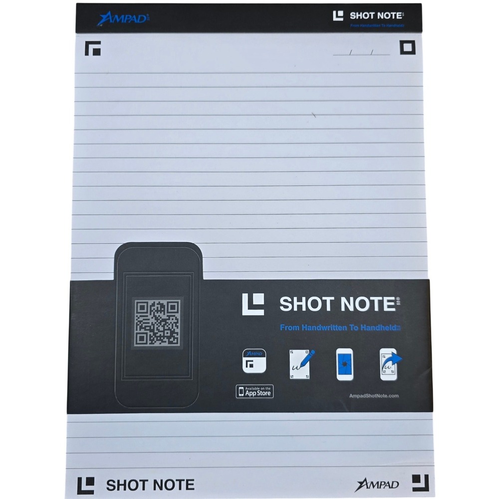 3 Ampad Shot Note Letter Size Legal‎ Pad (40 Sheets) iPhone Android 20-115